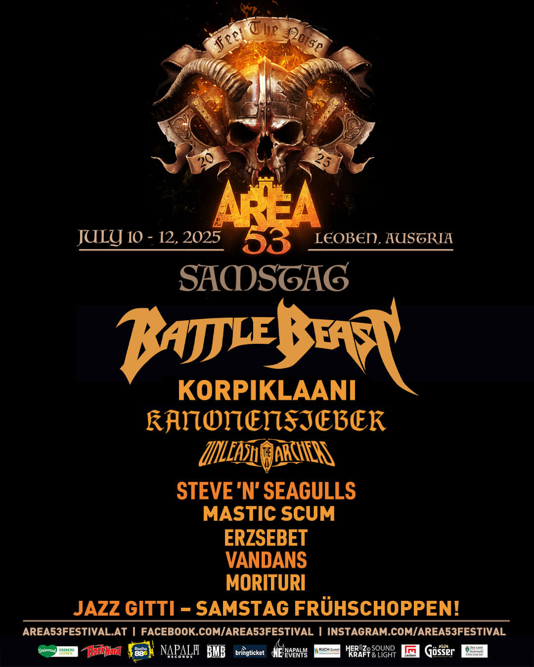 Area 53 Festival 2025 finales Line-up Samstag