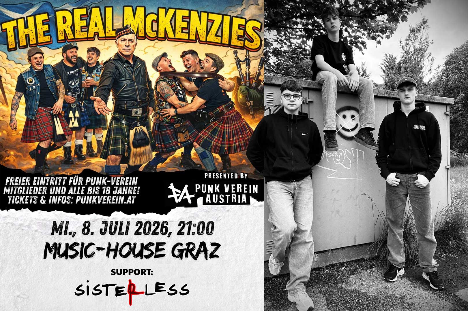 Sisterless Suport The Real McKenzies